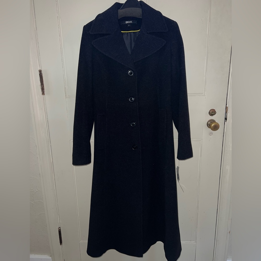DKNY Wool Coat NWT Black Size 4